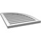 Ekena Millwork Quarter Round Top Right Surface Mount PVC Gable Vent w/ 2"W x 1-1/2"P Brickmould Frame, 22"W x 28"H GVPQR22X2802SF - alternate 4